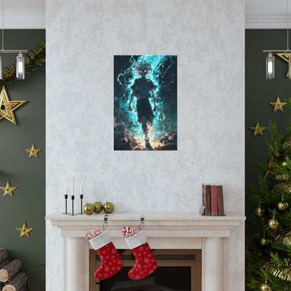 Killua Zoldyck Godspeed, Hunter X Hunter Anime Matte Vertical Poster Wall Art