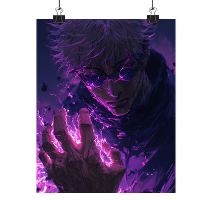 Gojo Satoru, Limitless Power Jujutsu Kaisen Anime Matte Vertical Poster Wall Art