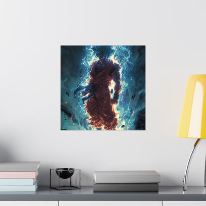 Super Saiyan Blue Goku, Dragon Ball Super Anime Fan Art Matte Vertical Poster Wall Art