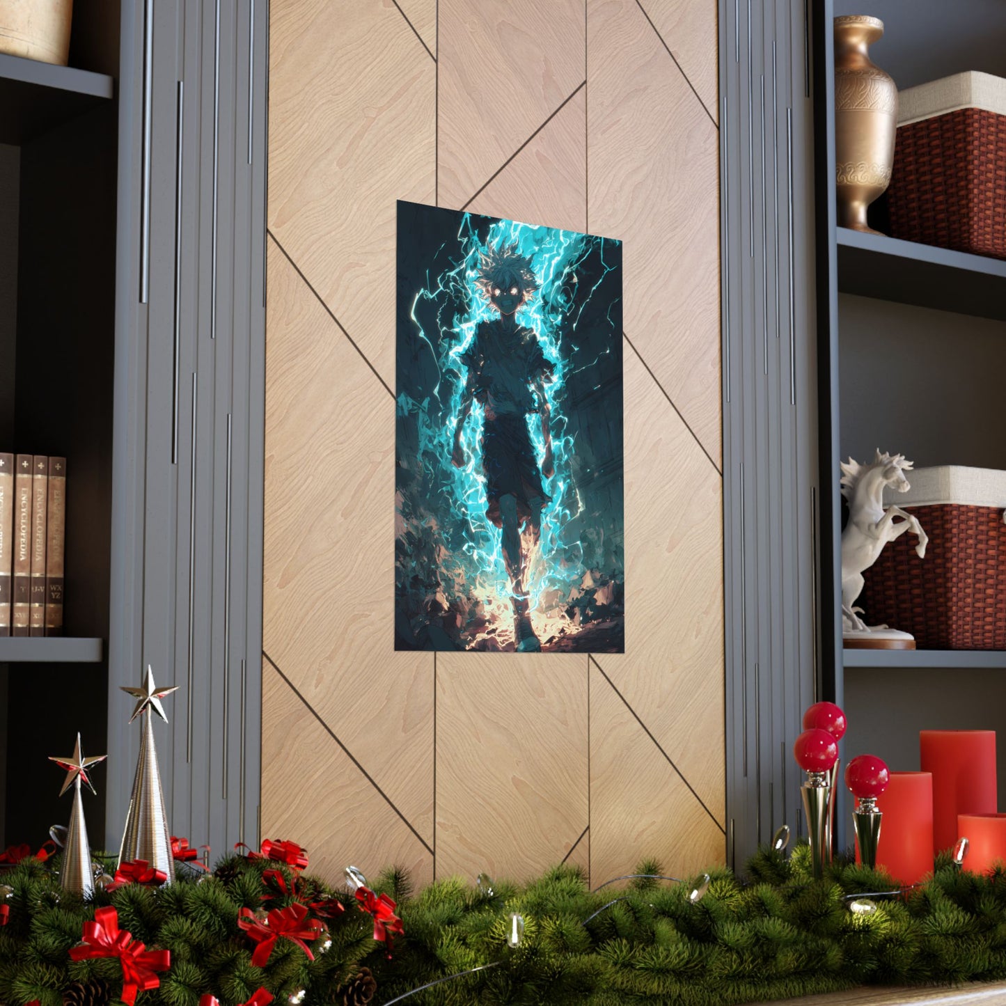 Killua Zoldyck Godspeed, Hunter X Hunter Anime Matte Vertical Poster Wall Art