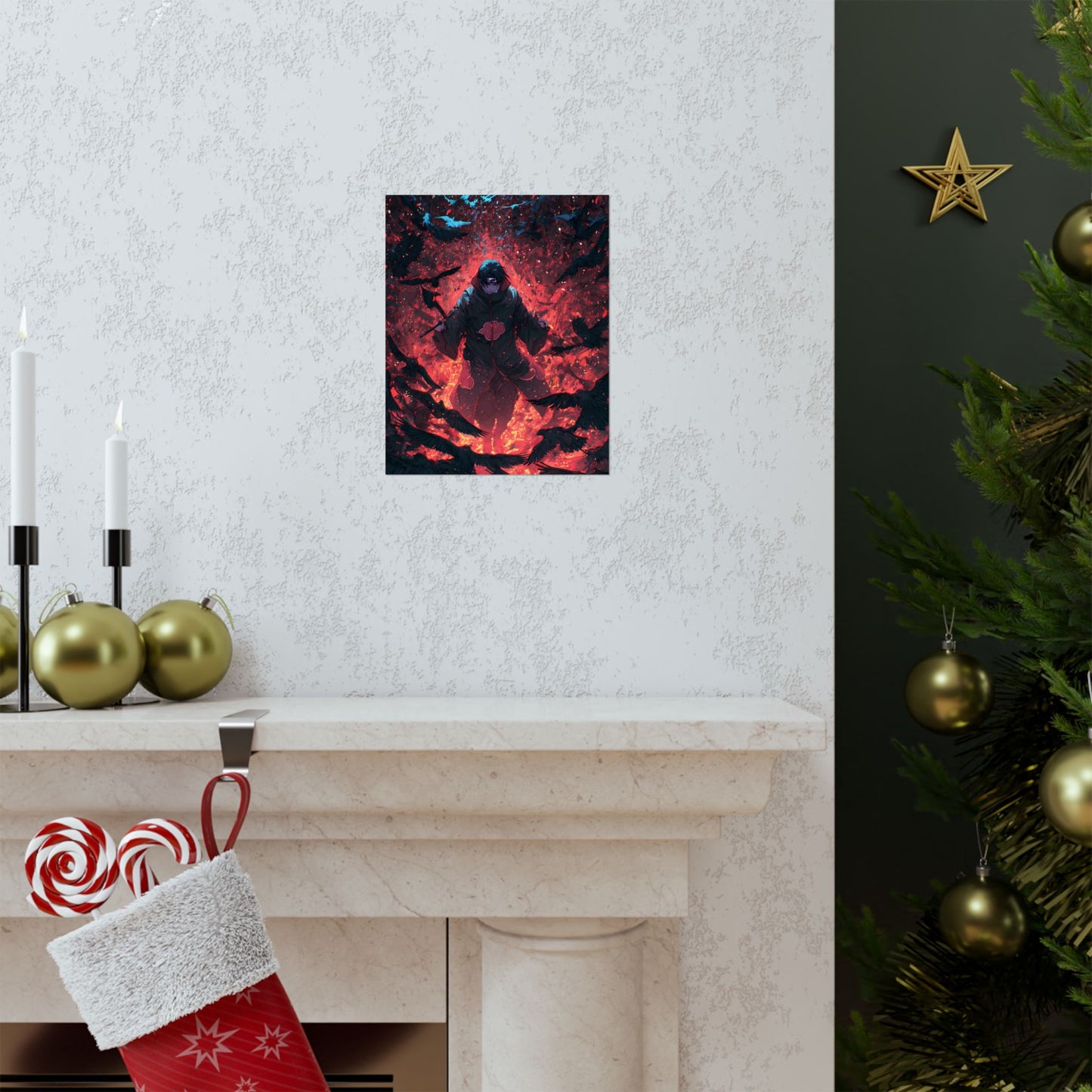 Itachi Uchiha, Tsukuyomi Naruto Shippuden Anime Fan Art Vertical Poster Wall Art