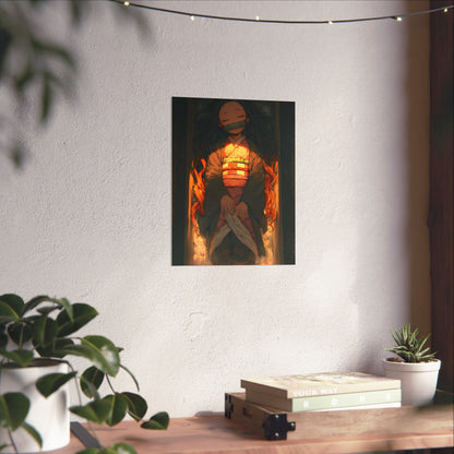 Sleeping Nezuko, Demon Slayer Anime Matte Vertical Poster Wall Art