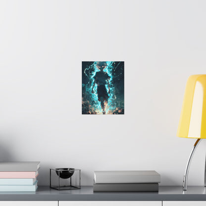 Killua Zoldyck Godspeed, Hunter X Hunter Anime Matte Vertical Poster Wall Art