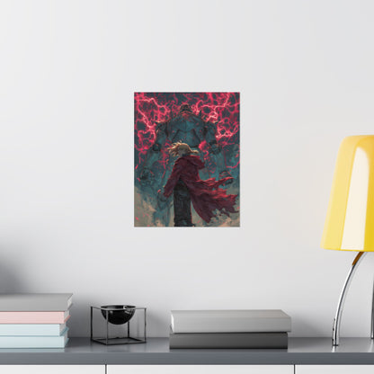 Edward and Alphonse Elric, Fullmetal Alchemist Brotherhood Anime Matte Vertical Poster Wall Art