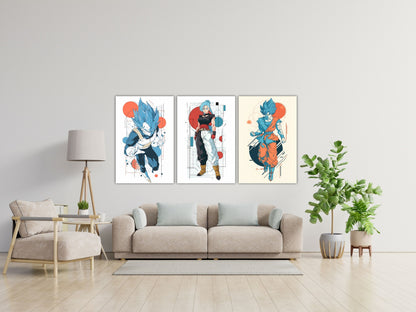 Dragon Ball Anime Posters, Matte Vertical Poster Wall Art 24 in x 36 in