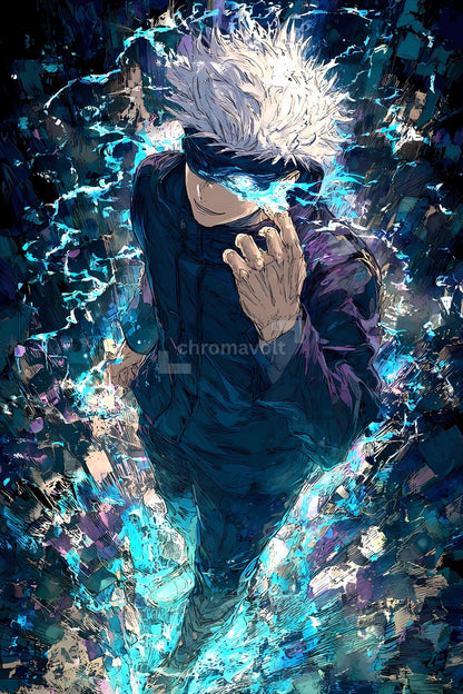 Gojo Satoru Jujutsu Kaisen Anime Posters, Matte Vertical Poster Wall Art