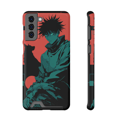 Megumi Fushiguro Jujutsu Kaisen Anime Phone Case with Card Holder