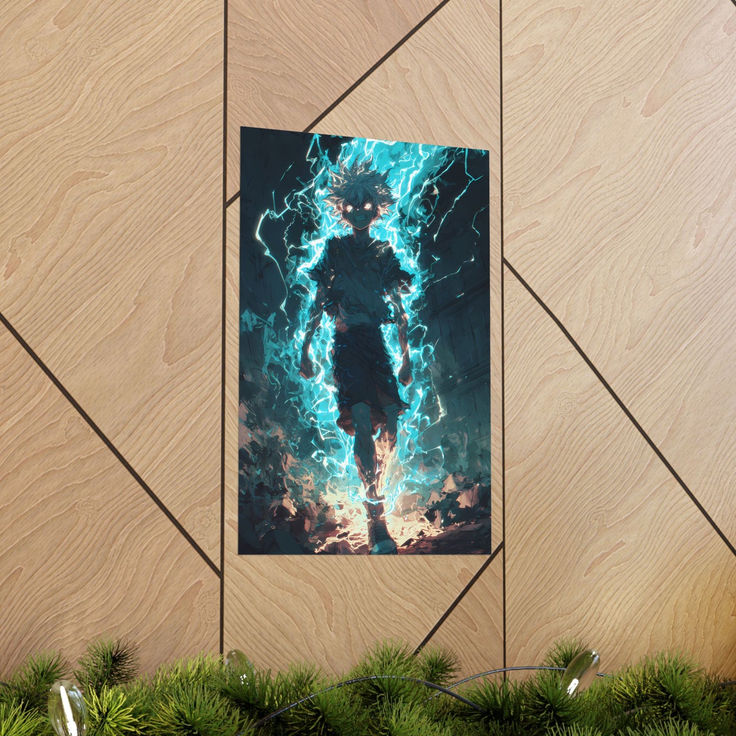 Killua Zoldyck Godspeed, Hunter X Hunter Anime Matte Vertical Poster Wall Art