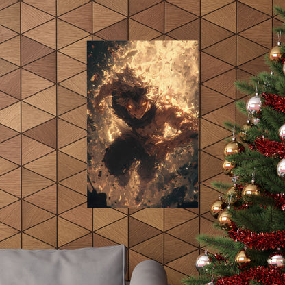 Black Clover Asta Anime Matte Vertical Poster Wall Art