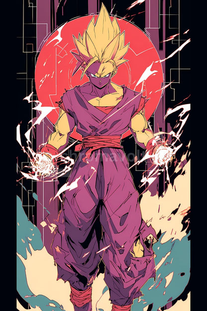 Dragon Ball Anime Posters, Matte Vertical Poster Wall Art 24 in x 36 in