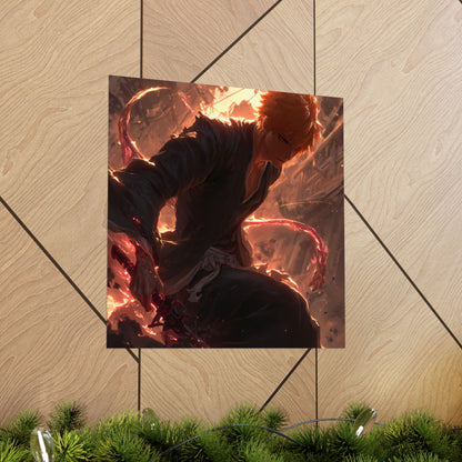 Ichigo Kurosaki Bleach Thousand Year Blood War Anime Matte Vertical Poster Wall Art