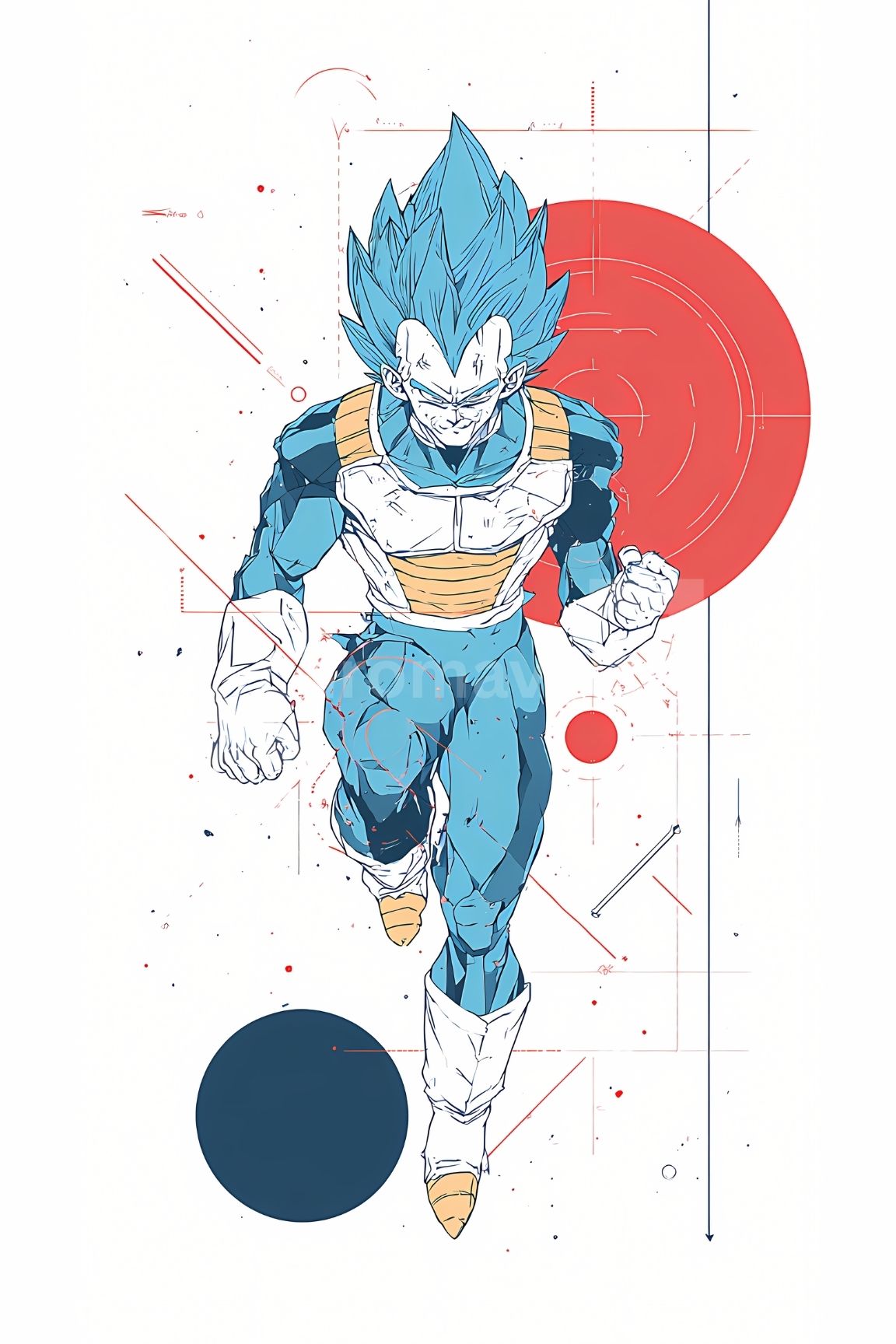Dragon Ball Anime Posters, Matte Vertical Poster Wall Art 24 in x 36 in