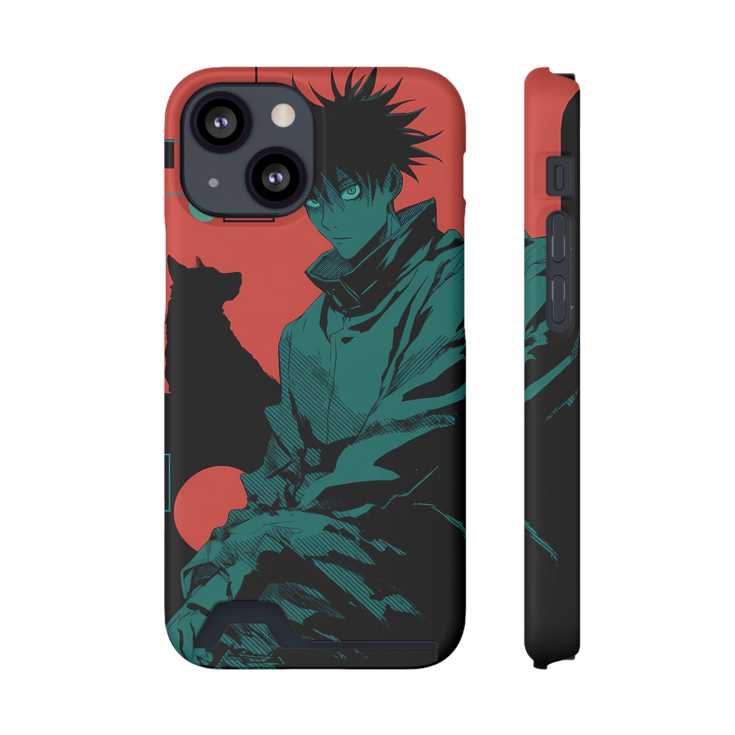 Megumi Fushiguro Jujutsu Kaisen Anime Phone Case with Card Holder