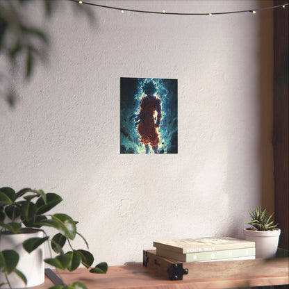 Super Saiyan Blue Goku, Dragon Ball Super Anime Fan Art Matte Vertical Poster Wall Art