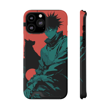 Megumi Fushiguro Jujutsu Kaisen Anime Phone Case with Card Holder