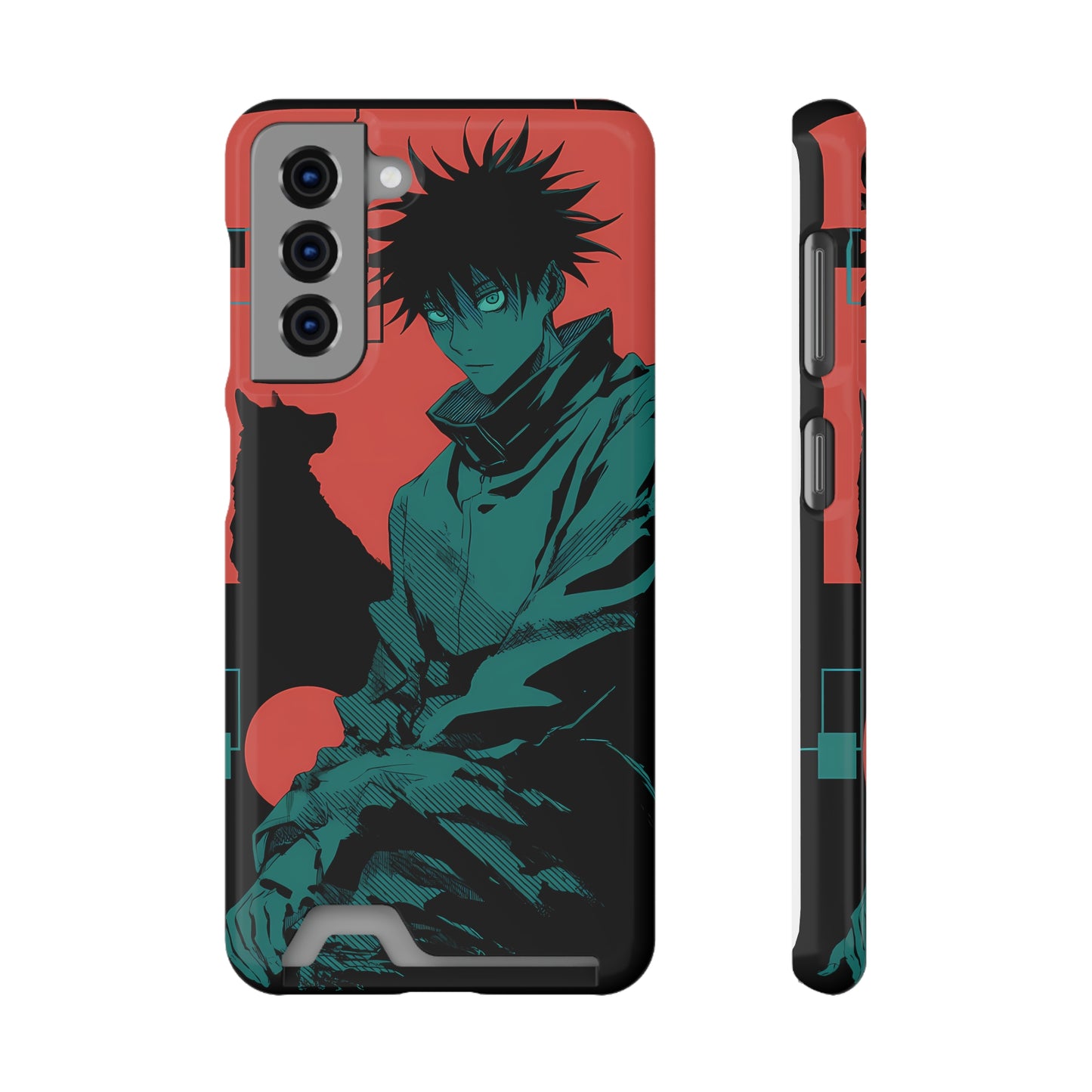 Megumi Fushiguro Jujutsu Kaisen Anime Phone Case with Card Holder