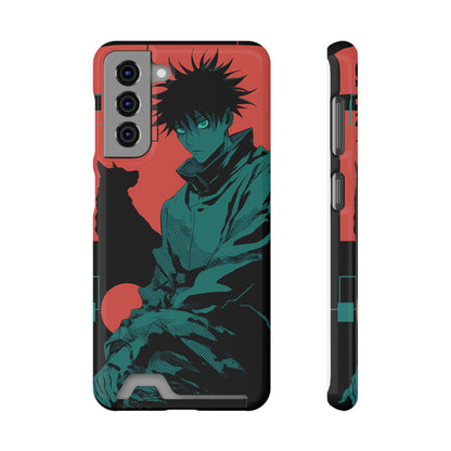 Megumi Fushiguro Jujutsu Kaisen Anime Phone Case with Card Holder