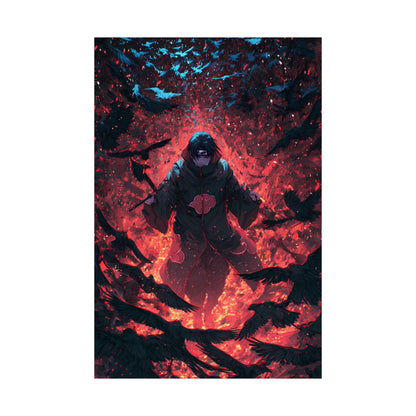 Itachi Uchiha, Tsukuyomi Naruto Shippuden Anime Fan Art Vertical Poster Wall Art