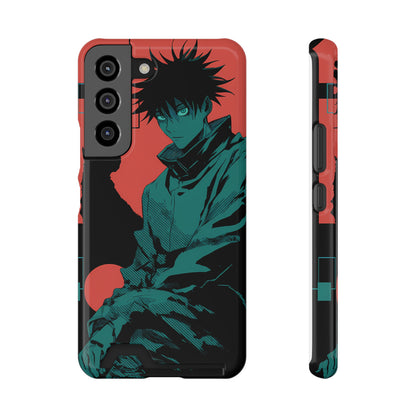 Megumi Fushiguro Jujutsu Kaisen Anime Phone Case with Card Holder