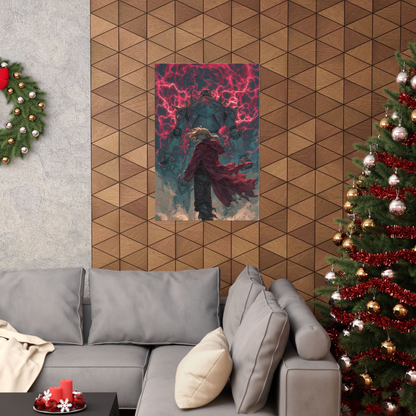 Edward and Alphonse Elric, Fullmetal Alchemist Brotherhood Anime Matte Vertical Poster Wall Art
