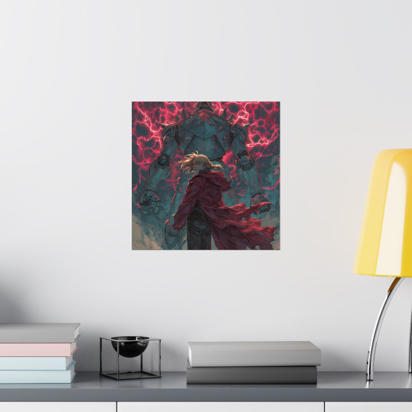Edward and Alphonse Elric, Fullmetal Alchemist Brotherhood Anime Matte Vertical Poster Wall Art