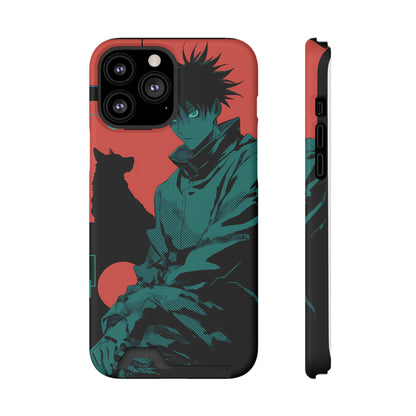 Megumi Fushiguro Jujutsu Kaisen Anime Phone Case with Card Holder