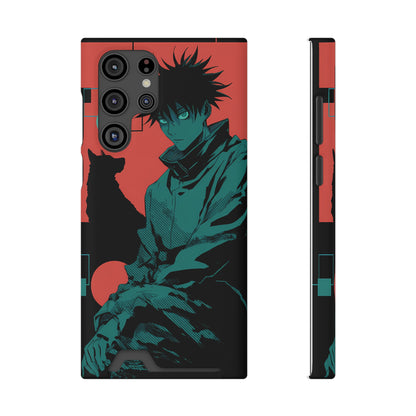 Megumi Fushiguro Jujutsu Kaisen Anime Phone Case with Card Holder