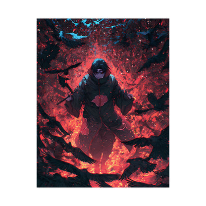 Itachi Uchiha, Tsukuyomi Naruto Shippuden Anime Fan Art Vertical Poster Wall Art