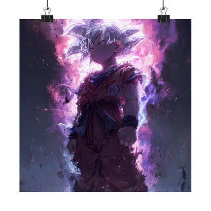 Ultra Instinct Kid Goku, UI Dragon Ball Super Matte Vertical Poster Wall Art