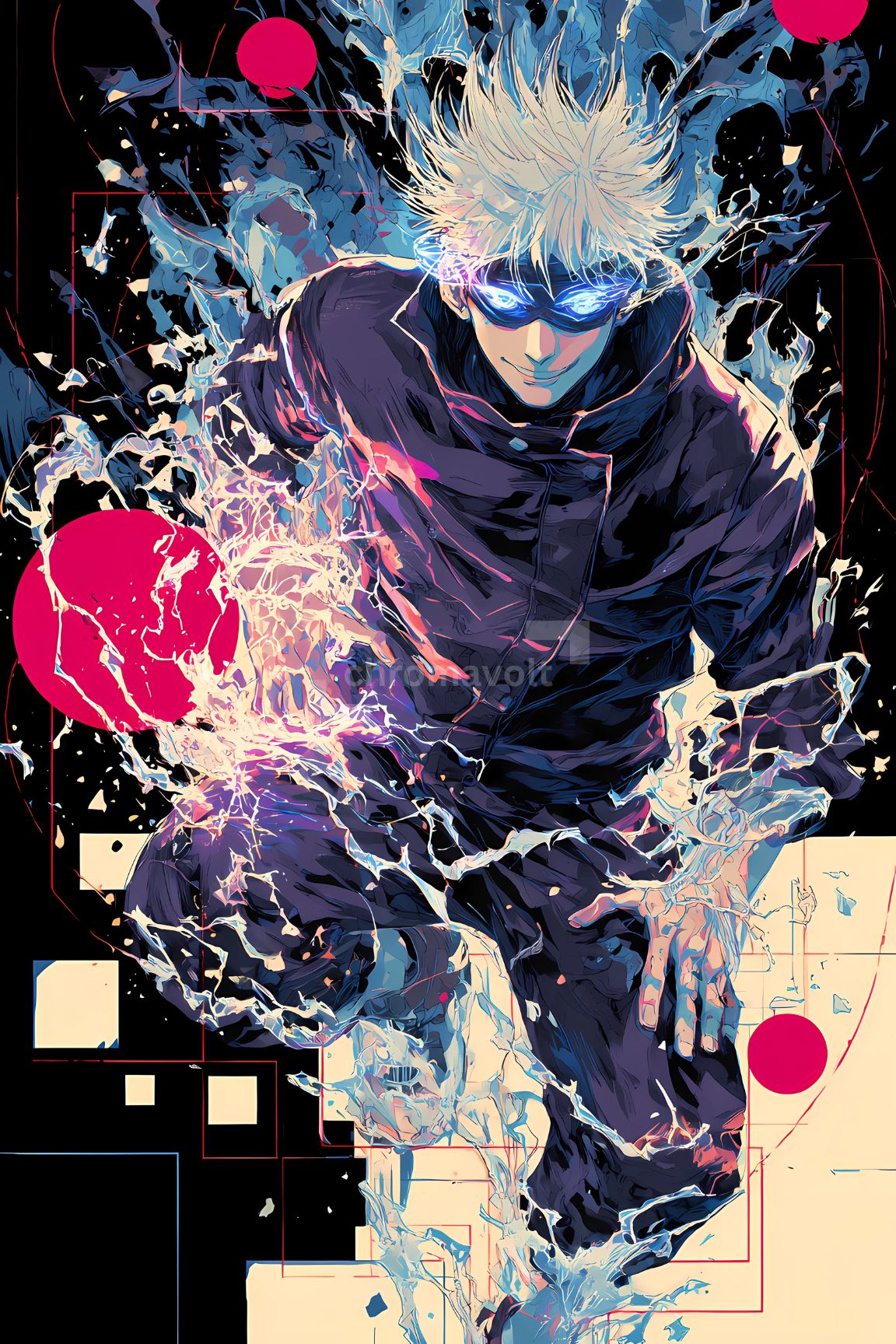 Gojo Satoru Jujutsu Kaisen Anime Posters, Matte Vertical Poster Wall Art