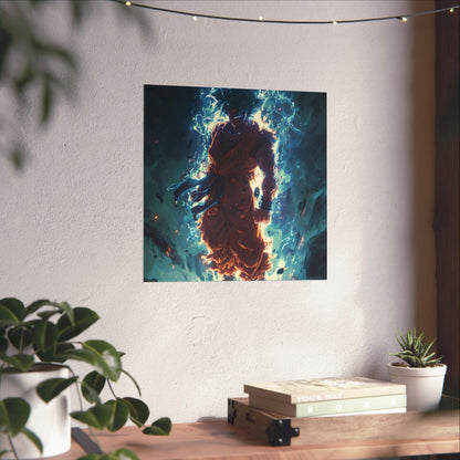Super Saiyan Blue Goku, Dragon Ball Super Anime Fan Art Matte Vertical Poster Wall Art