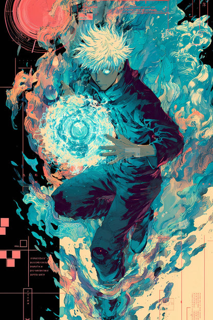Gojo Satoru Jujutsu Kaisen Anime Posters, Matte Vertical Poster Wall Art