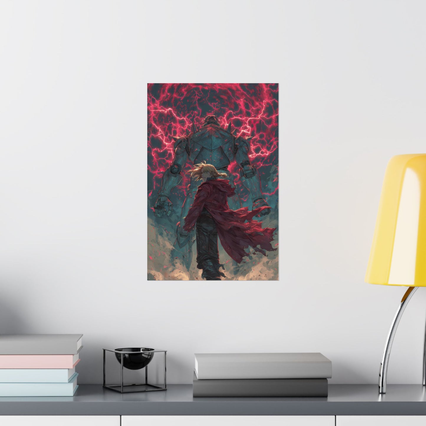 Edward and Alphonse Elric, Fullmetal Alchemist Brotherhood Anime Matte Vertical Poster Wall Art