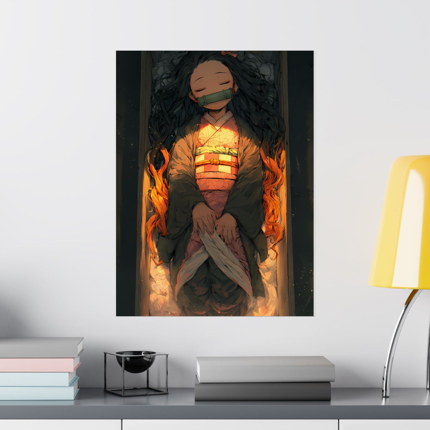 Sleeping Nezuko, Demon Slayer Anime Matte Vertical Poster Wall Art