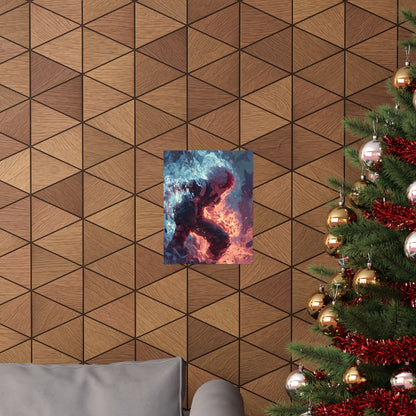 Icy Flames Shoto Todoroki My Hero Academia Anime Matte Vertical Poster Wall Art