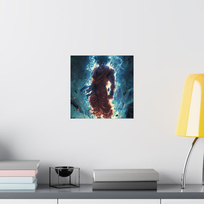 Super Saiyan Blue Goku, Dragon Ball Super Anime Fan Art Matte Vertical Poster Wall Art