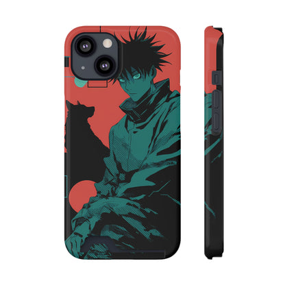 Megumi Fushiguro Jujutsu Kaisen Anime Phone Case with Card Holder