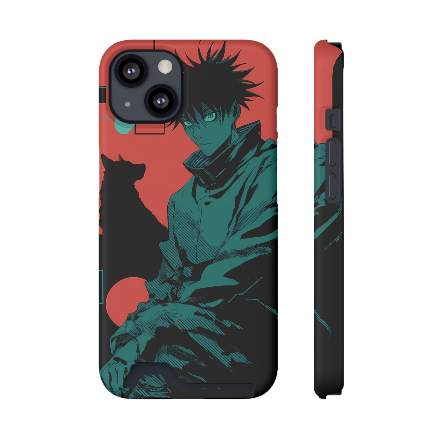 Megumi Fushiguro Jujutsu Kaisen Anime Phone Case with Card Holder