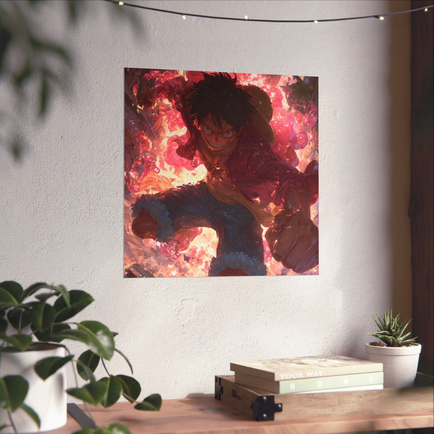 Monkey D. Luffy, One Piece Anime Gomu Gomu No Mi Matte Vertical Poster Wall Art