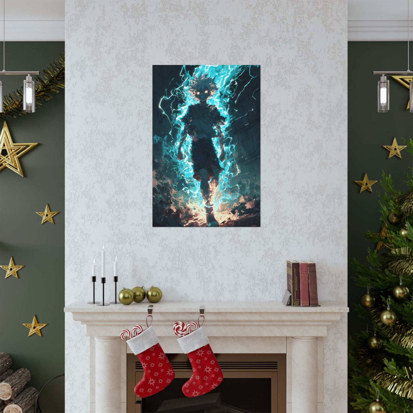 Killua Zoldyck Godspeed, Hunter X Hunter Anime Matte Vertical Poster Wall Art