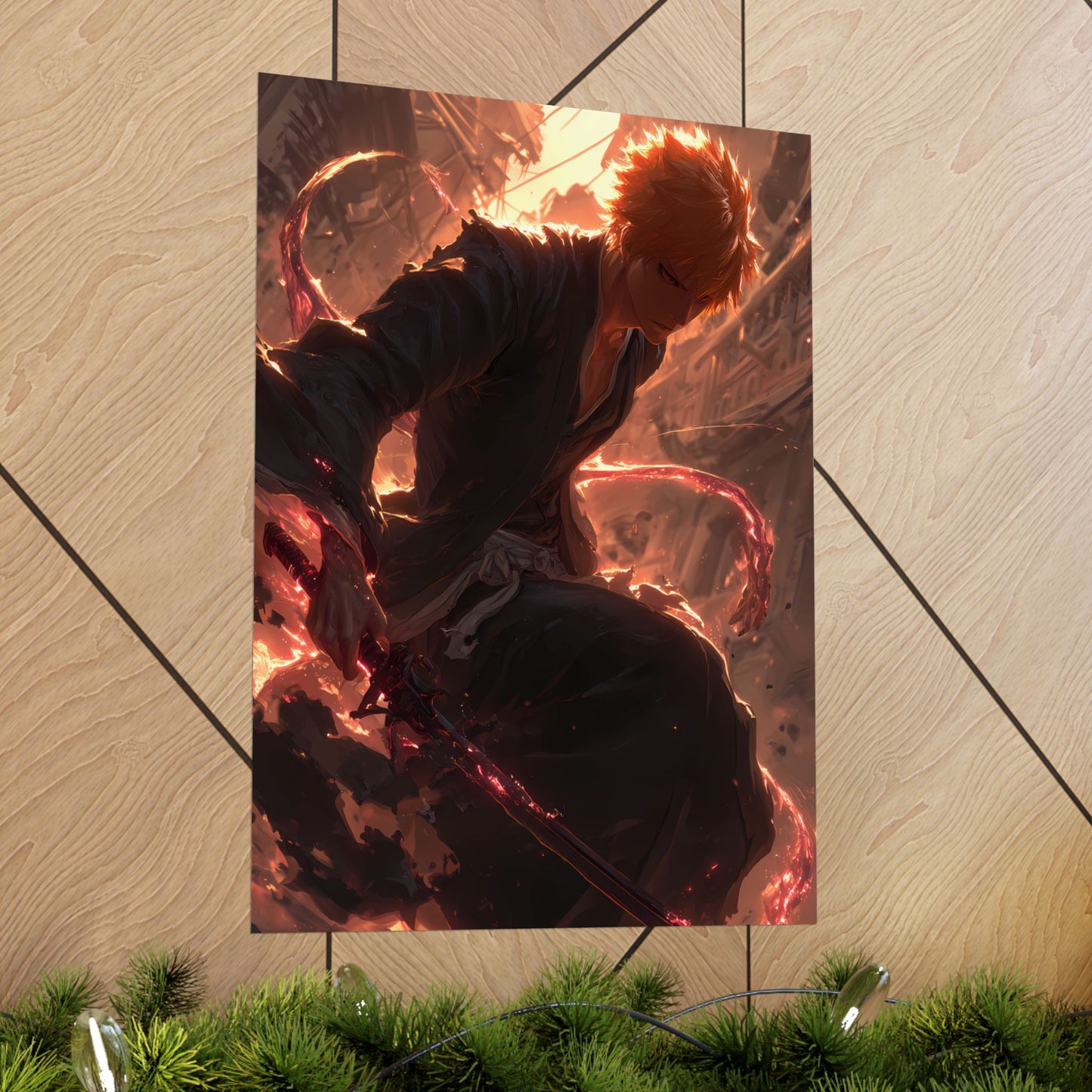 Ichigo Kurosaki Bleach Thousand Year Blood War Anime Matte Vertical Poster Wall Art
