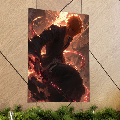 Ichigo Kurosaki Bleach Thousand Year Blood War Anime Matte Vertical Poster Wall Art