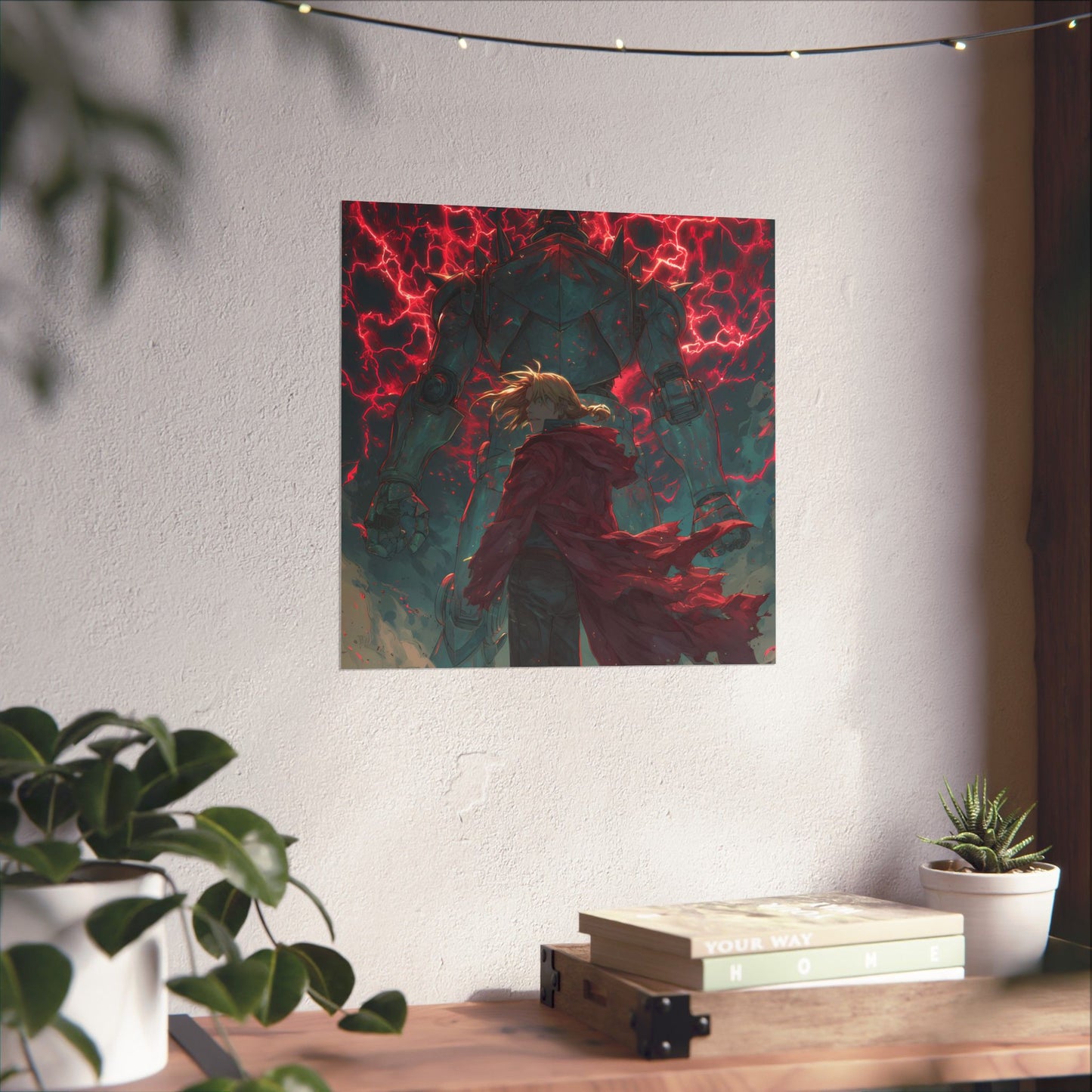 Edward and Alphonse Elric, Fullmetal Alchemist Brotherhood Anime Matte Vertical Poster Wall Art