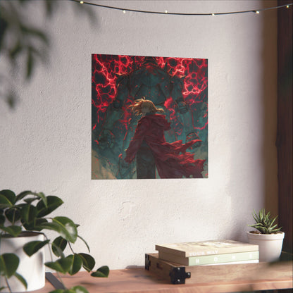 Edward and Alphonse Elric, Fullmetal Alchemist Brotherhood Anime Matte Vertical Poster Wall Art