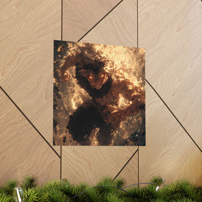 Black Clover Asta Anime Matte Vertical Poster Wall Art