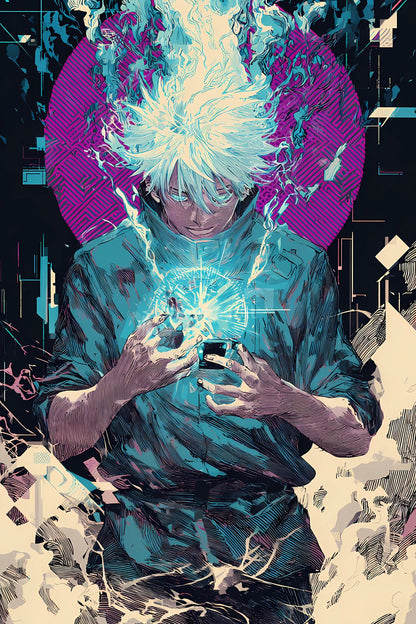 Gojo Satoru Jujutsu Kaisen Anime Posters, Matte Vertical Poster Wall Art