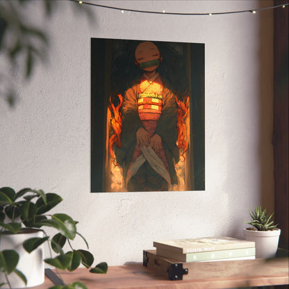 Sleeping Nezuko, Demon Slayer Anime Matte Vertical Poster Wall Art