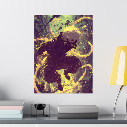 Tokyo Ghoul One Eyed Ghoul Kaneki Ken Anime Fan Art Matte Vertical Poster Wall Art