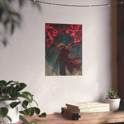 Edward and Alphonse Elric, Fullmetal Alchemist Brotherhood Anime Matte Vertical Poster Wall Art