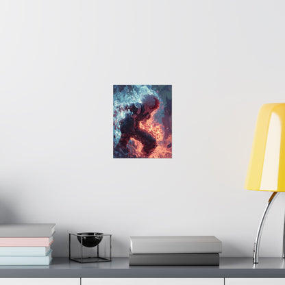 Icy Flames Shoto Todoroki My Hero Academia Anime Matte Vertical Poster Wall Art